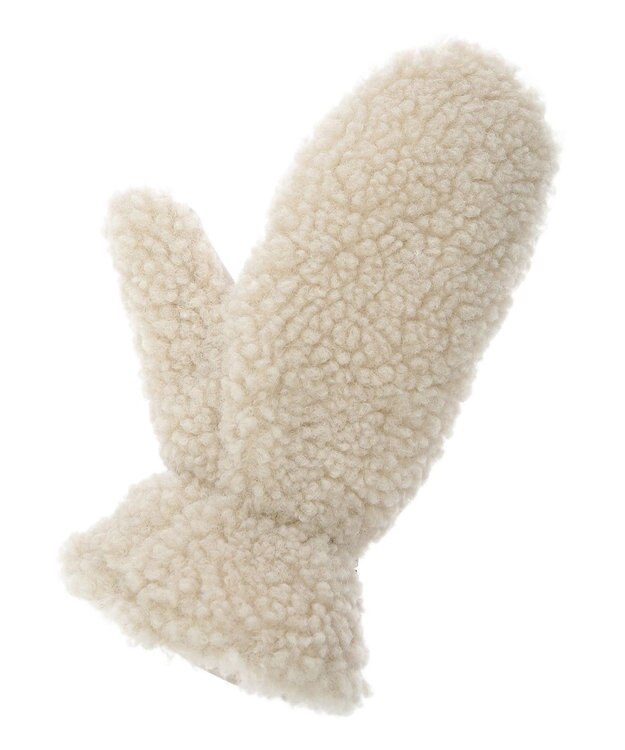 Green Parks ボアミトン手袋 Ivory