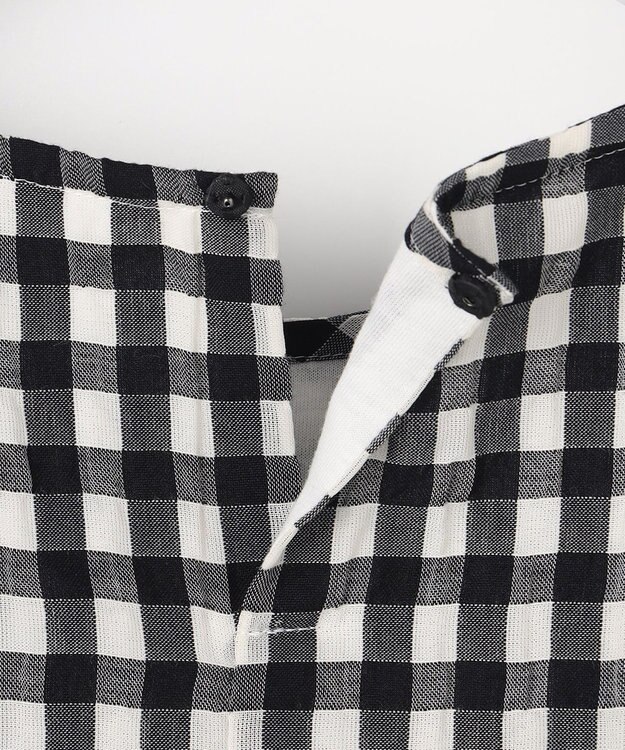 J.PRESS LADIES 【一枚で着映え】シアーギンガム クルーネック カットソー モノトーン系3