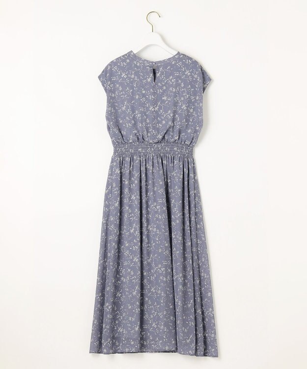 ANY SIS 【美人百花6月号掲載】フラワーブルームプリント ワンピース スモーキーブルー系