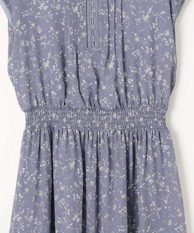 ANY SIS 【美人百花6月号掲載】フラワーブルームプリント ワンピース スモーキーブルー系