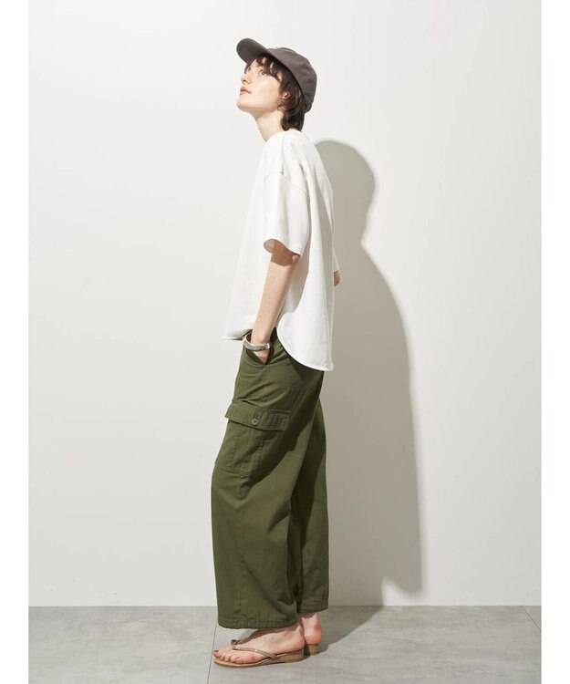 AMERICAN HOLIC 接触冷感裾ラウンドカットプルオーバー Off White