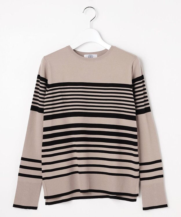 J.PRESS LADIES S VIGODA ボーダー ニット モカ×ブラックボーダー系