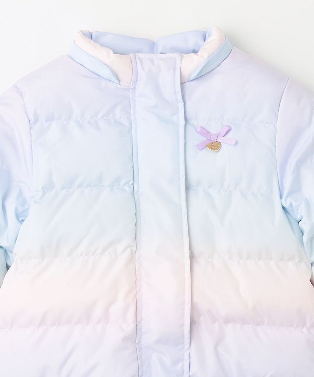 ANY KIDS 【洗濯機OK】中綿 リボン コート レインボー