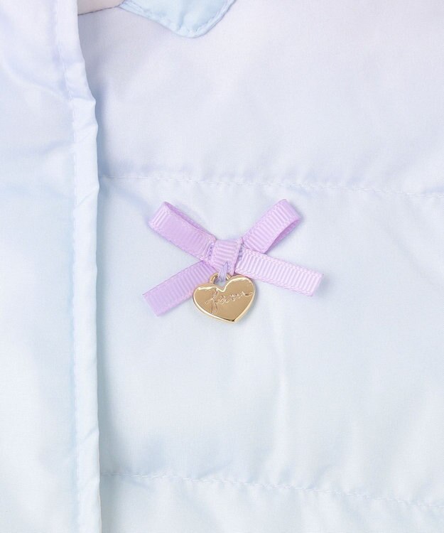 ANY KIDS 【洗濯機OK】中綿 リボン コート レインボー