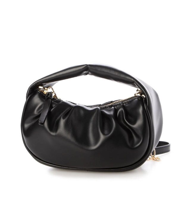 UNBILLION cachecache ハーフムーンギャザー2wayミニショルダー ブラック