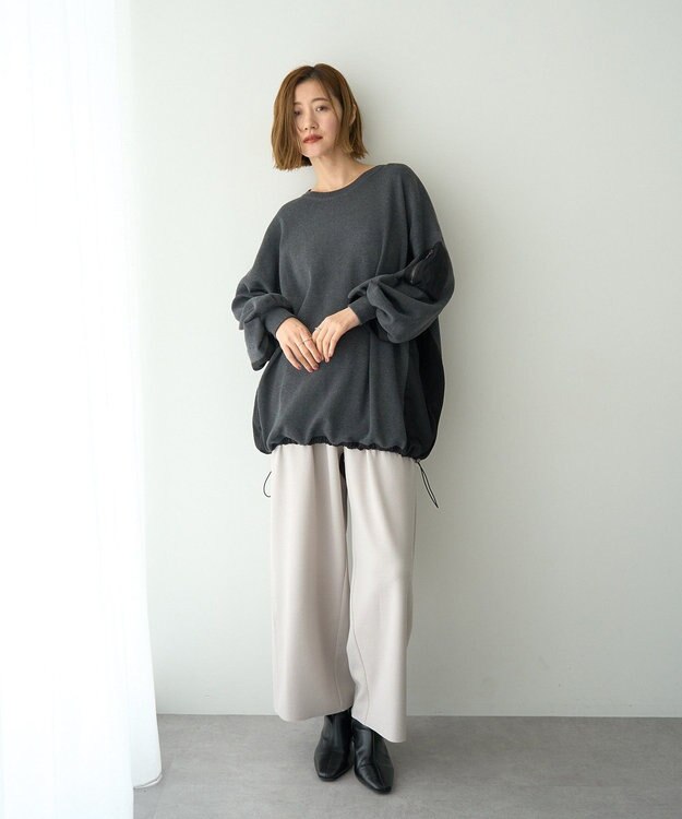 YECCA VECCA イージーカットジョーゼットパンツ Light Gray