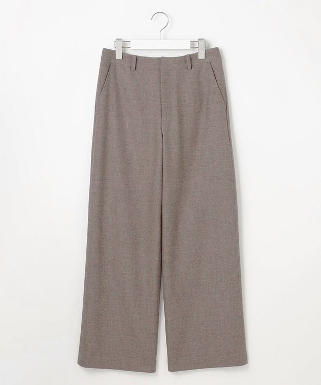 J.PRESS LADIES 【洗える】チェルビック セミワイド パンツ モカ系