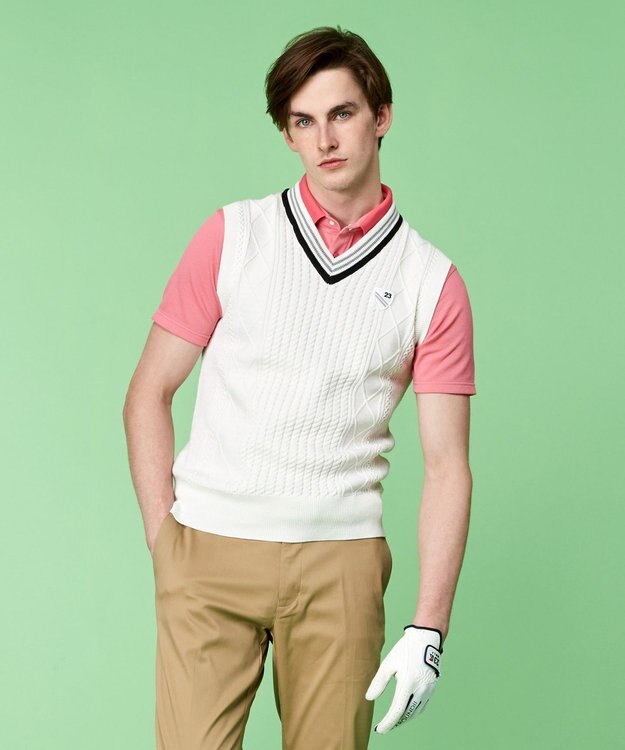 MEN】コットンブレンド ニットベスト / 23区GOLF | ファッション通販