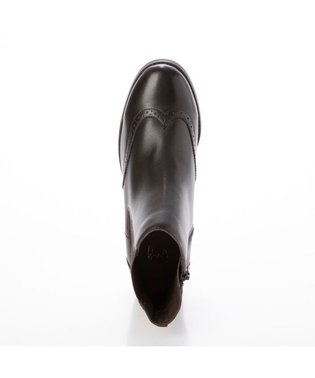 ing <ing>サイドゴアトラッドショートブーツ ダークブラウン