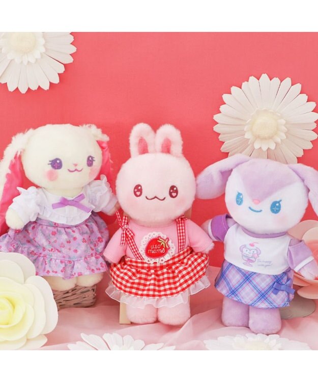 Mother garden マザーガーデン きせかえ ぬいぐるみ Sサイズ ぷるねらちゃん 《パープルチェック》 ぷるねらちゃん