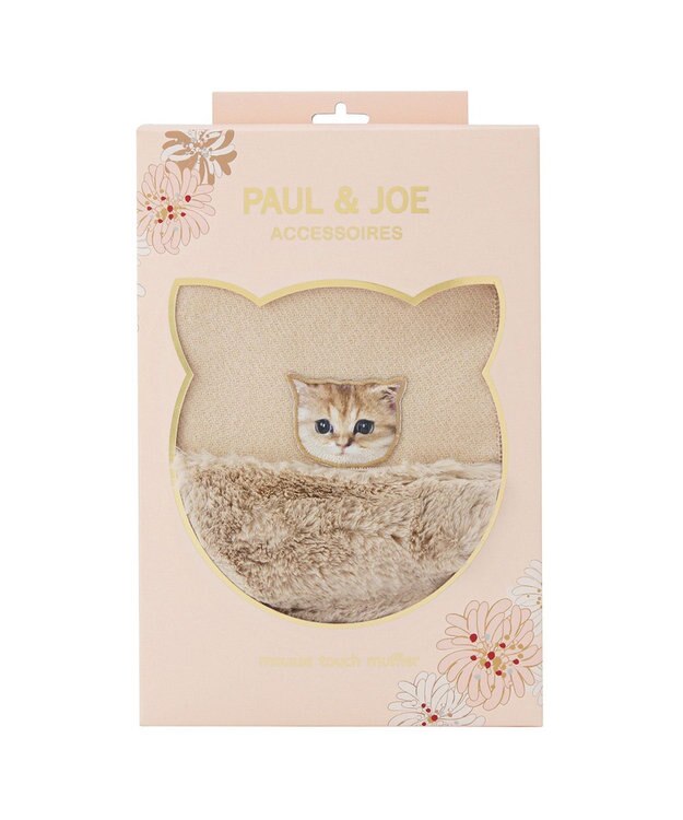 MOONBAT PAUL & JOE ACCESSOIRES ヌネットワッペン×ファームースタッチマフラー（パッケージ入り） ベージュ