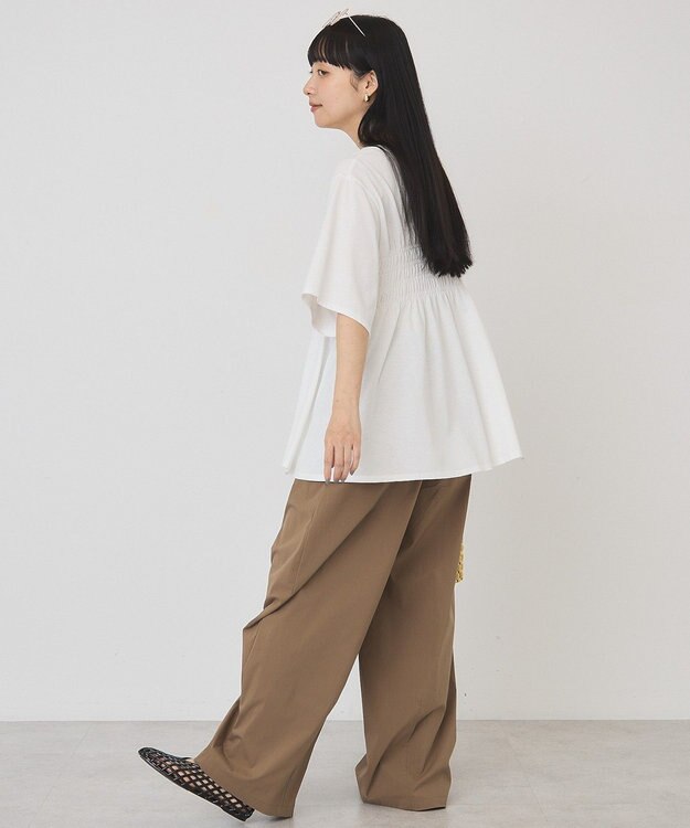 AMERICAN HOLIC シャーリングプリントTシャツ Off White