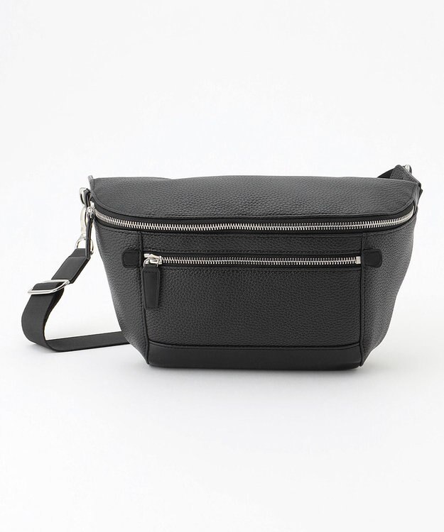 JOSEPH HOMME シンセティックシュリンクレザー　ボディバッグ ブラック系