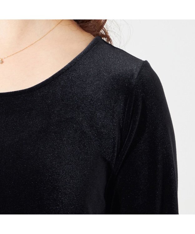 Chacott velour combi dress ブラック（ロベット）