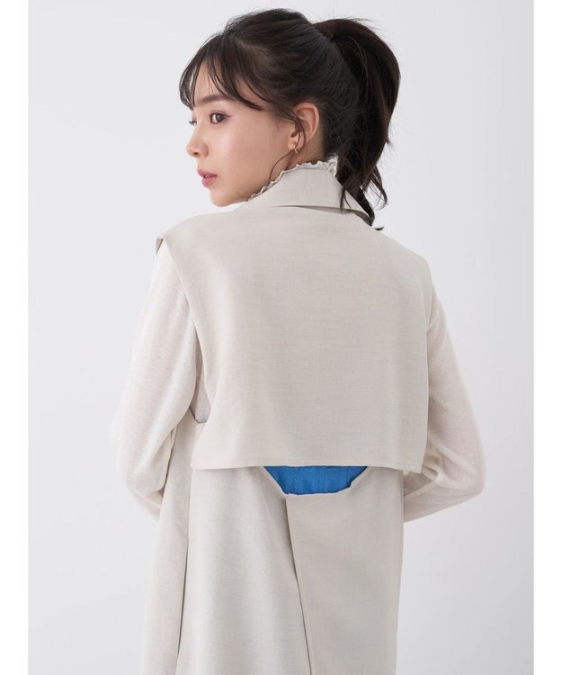 earth music&ecology バックデザインジレ Beige