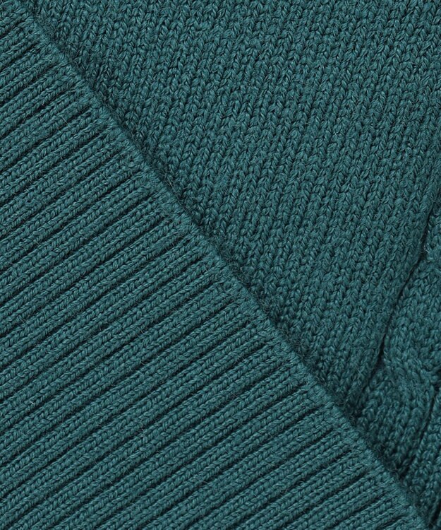 ANY SIS 【洗える】サイドケーブルカラー ニット ブルーグリーン