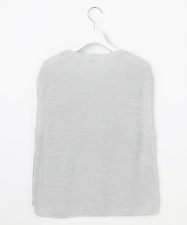 J.PRESS LADIES S 【洗える】Linen Cotton Vest  ニット ベスト ブルー系