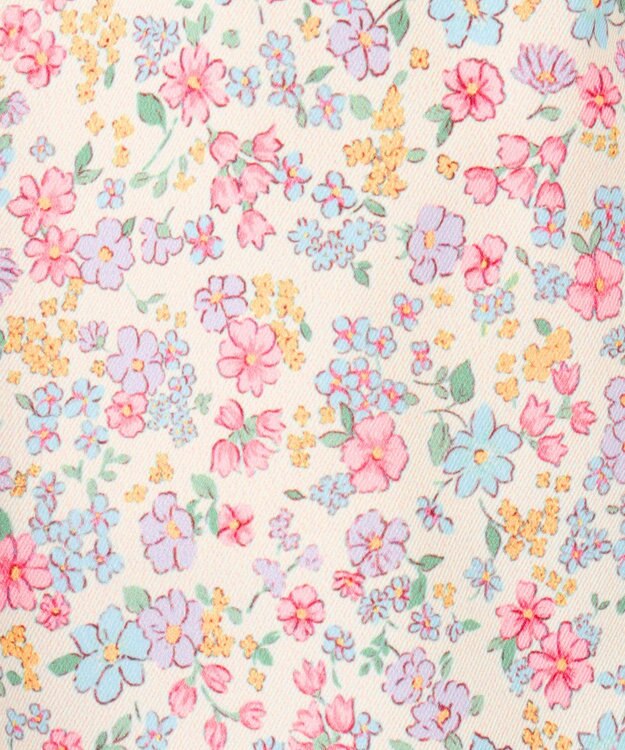 ANY KIDS 裾スカラップ ショートパンツ オフホワイト×花柄