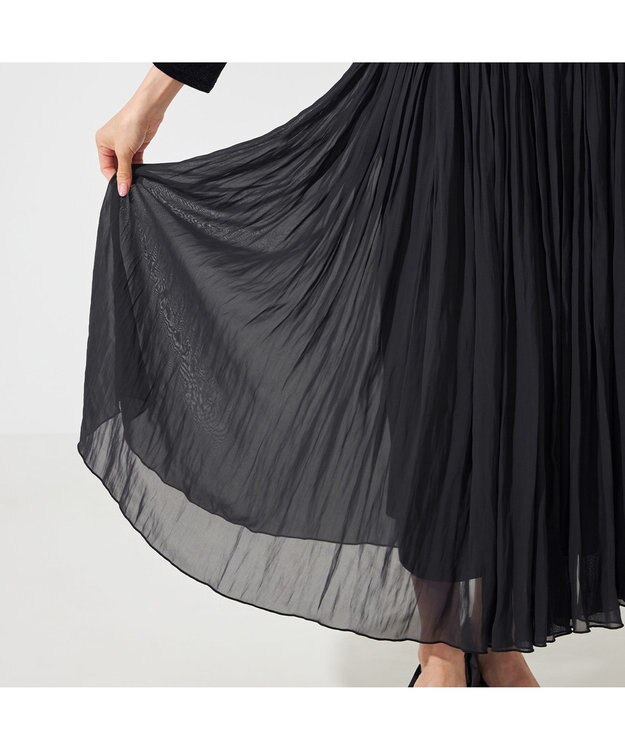 Chacott velour combi dress ブラック（ロベット）