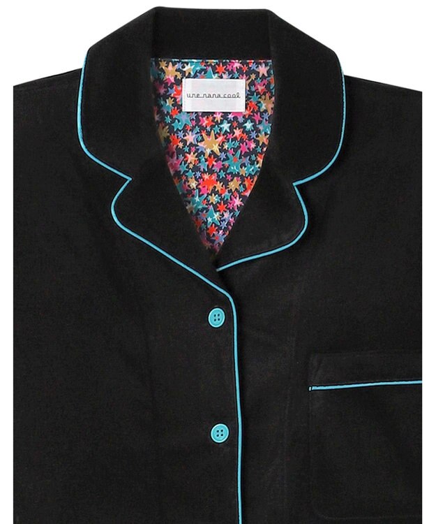 une nana cool なめらかパイルパジャマ MADE WITH LIBERTY FABRIC ブラック