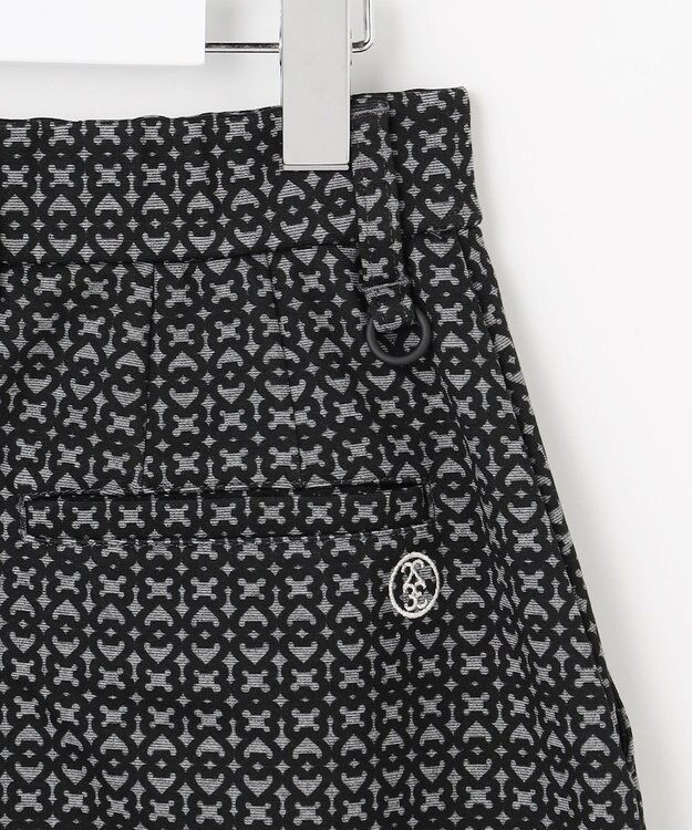 23区GOLF 【WOMEN】裏起毛ジャージースカート ストレッチ モノグラム 上品スタイル ブラック系5