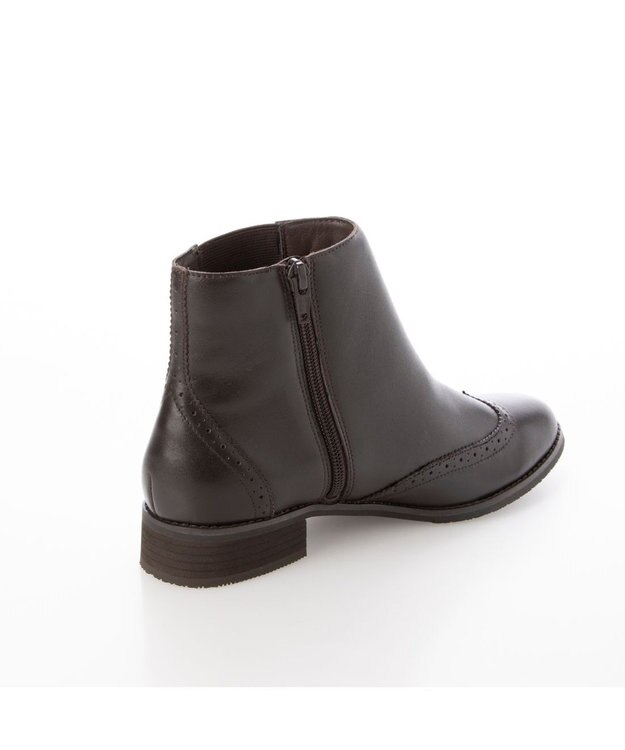 ing <ing>サイドゴアトラッドショートブーツ ダークブラウン