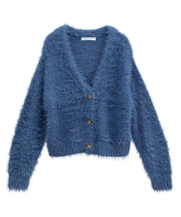 Green Parks ・Ｐｅｔｉｔ　Ｆｌｅｕｒ　シャギーニットカーディガン Blue