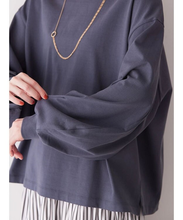 AMERICAN HOLIC 袖ボリュームカットプルオーバー Charcoal Gray