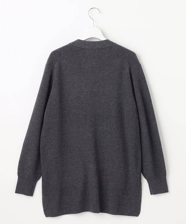 J.PRESS LADIES 【洗える】SEMI WORSTED カーディガン グレー系