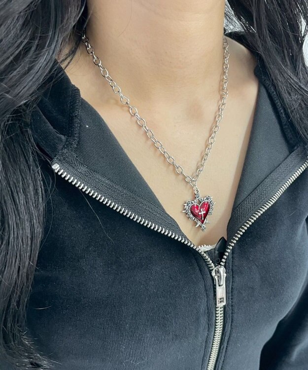 WEGO Lセイクリッドハートネックレス レッド