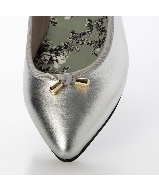 MODE ET JACOMO <carino>【レイン対応】中敷きデザインバレエシューズ シルバー