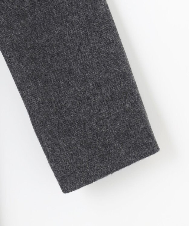 J.PRESS LADIES ショートビーバー ステンカラー コート チャコール系