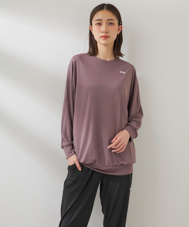 OP／FILA 【FILA】水陸両用フィットネスウェア 2点セット ダークパープル