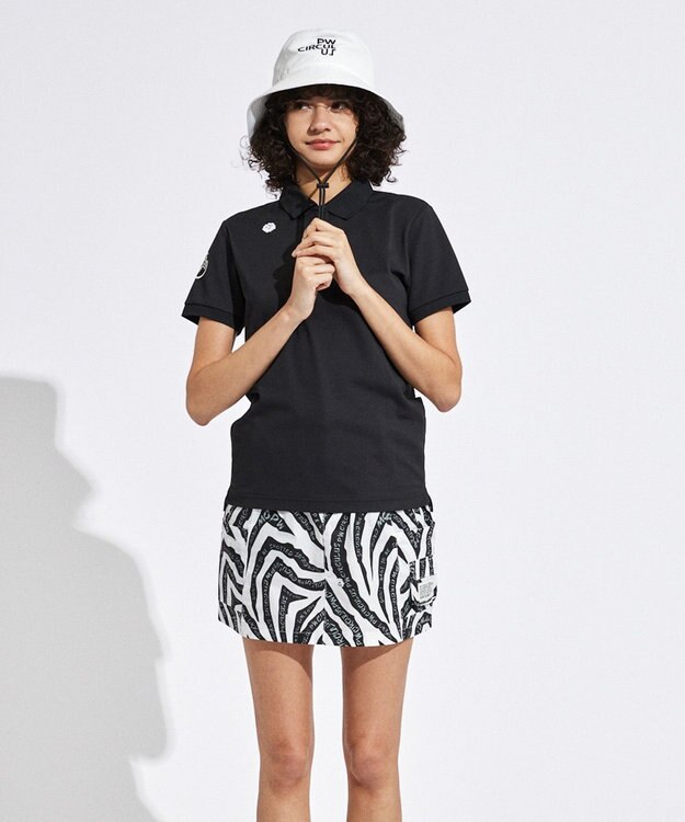 PW CIRCULUS 【WOMEN】ベーシックポロ ゴルフウェア レディース ブラック系