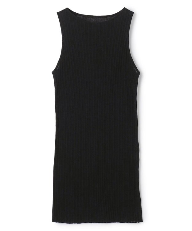 uncrave ランダムリブシアーニット タンクトップ ブラック