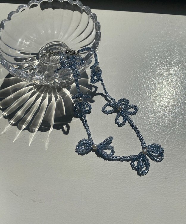 WEGO Lフラワービーズネックレス 柄2