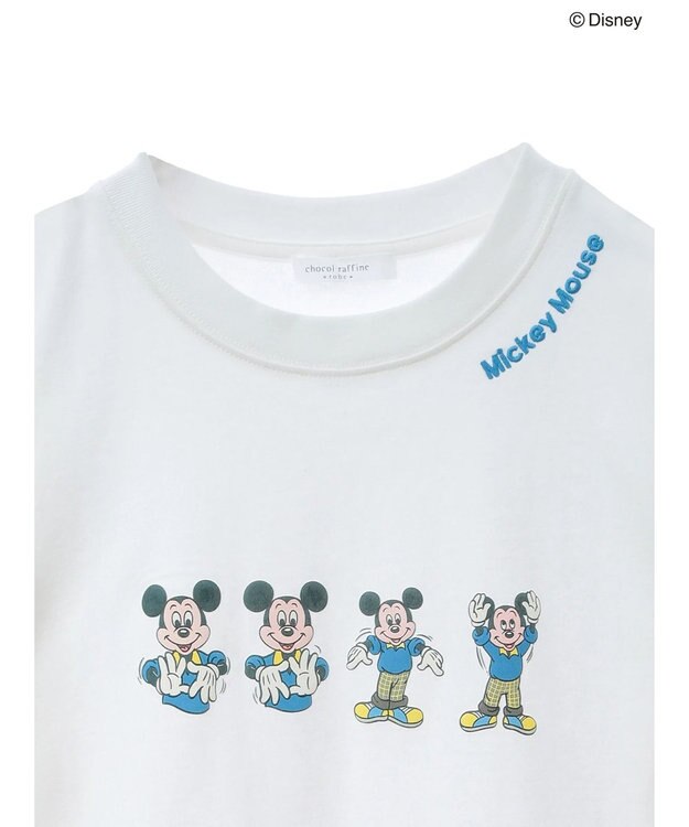 Green Parks ミッキーフレンド／体操プリント半袖ＴＥＥ Off White