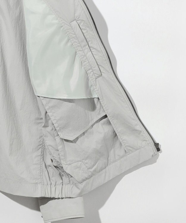 JOSEPH ABBOUD 【軽量/ストレッチ/撥水】ライトワッシャーストレッチ ショートブルゾン ライトグレー系