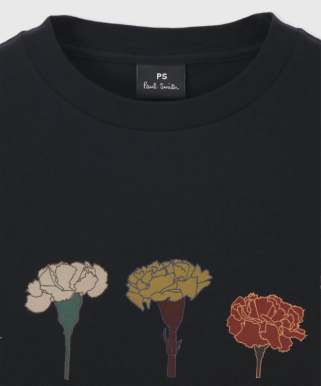 Paul Smith ペインティングフラワー 半袖Tシャツ ブラック