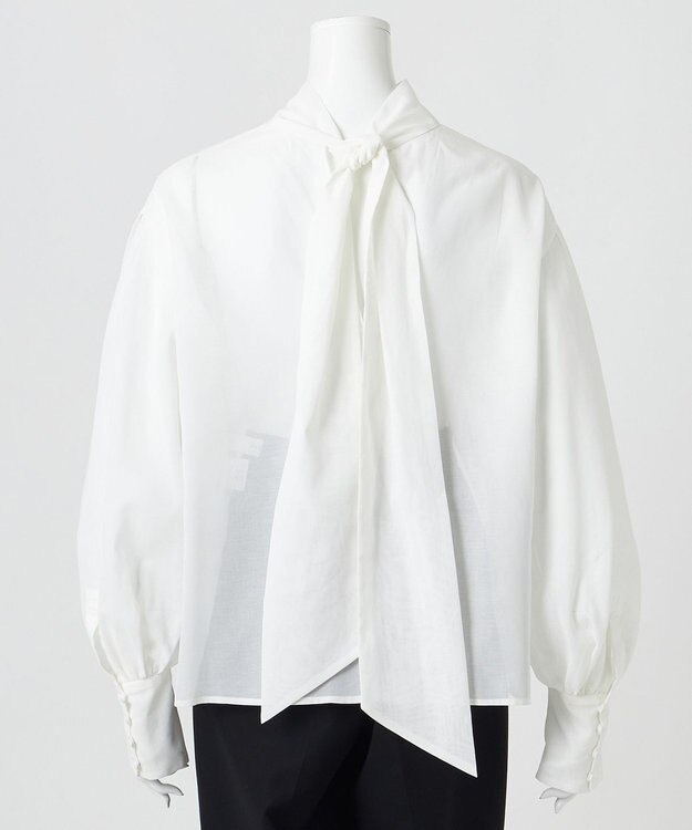 23区 【エステータ】コットンオーガンジー ブラウス ホワイト系