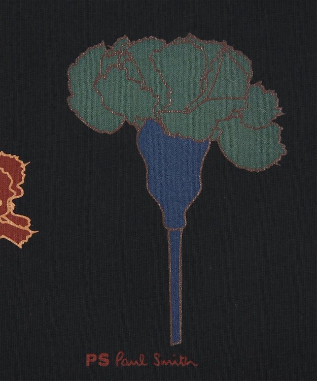 Paul Smith ペインティングフラワー 半袖Tシャツ ブラック