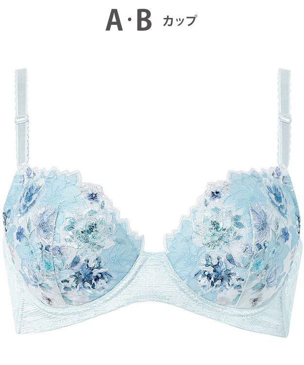 Wing ブラジャー 背中の段差をスムージング 脇高設計 胸ふっくら 【後ろ姿きれいブラ】 ブラ KB2721 ウイング／ワコール ブルー