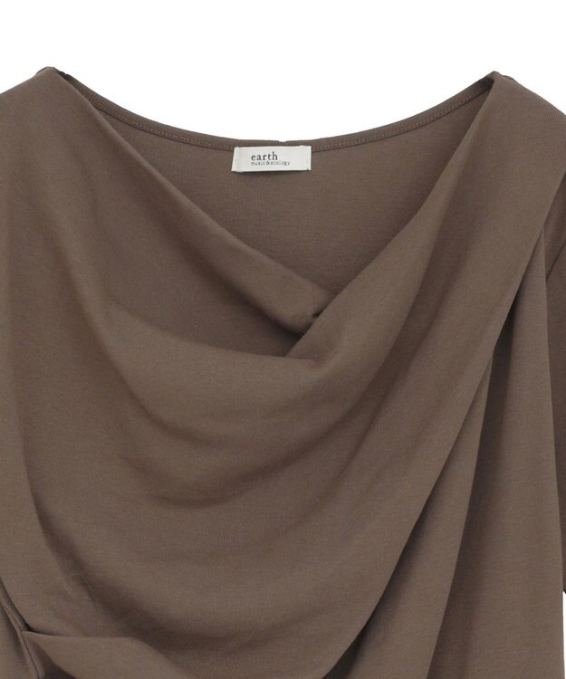 earth music&ecology ドレープデザインカットソー Brown