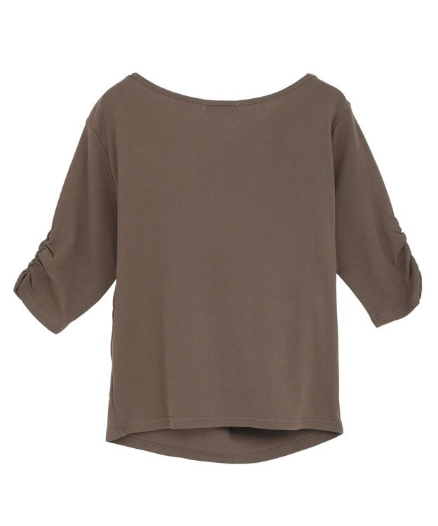 earth music&ecology ドレープデザインカットソー Brown