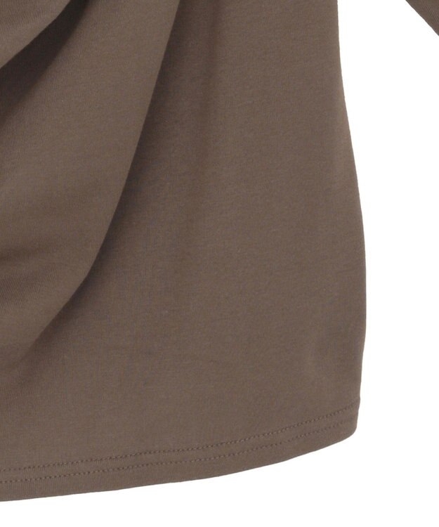 earth music&ecology ドレープデザインカットソー Brown