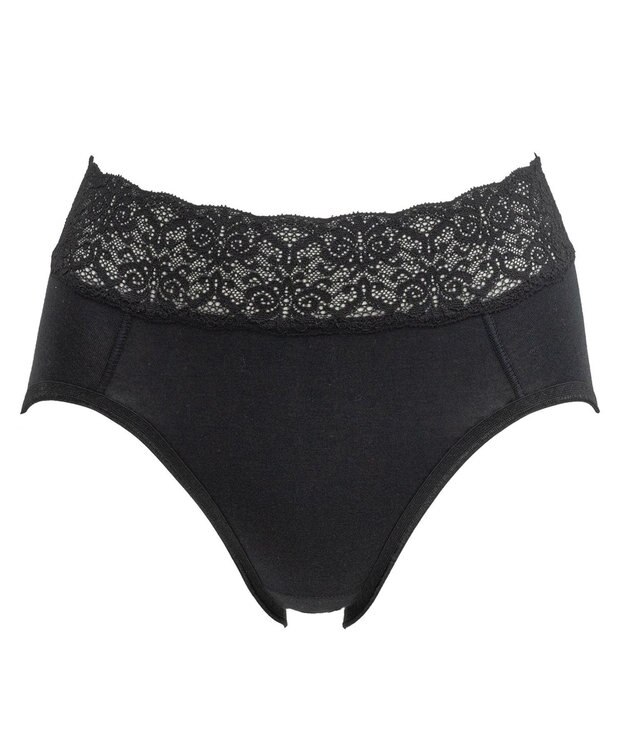 BRADELIS New York 【BRADELIS New York / 育尻・伸びる・綿混・浅め】モモパンツ・ウエストレース#316 ブラック