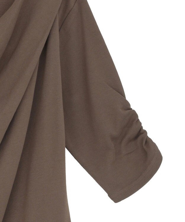 earth music&ecology ドレープデザインカットソー Brown