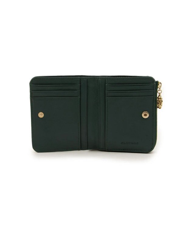 CLATHAS ワッフル 二つ折り財布 グリーン