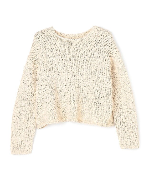 UNFILO L テープヤーンニット プルオーバー グレージュ