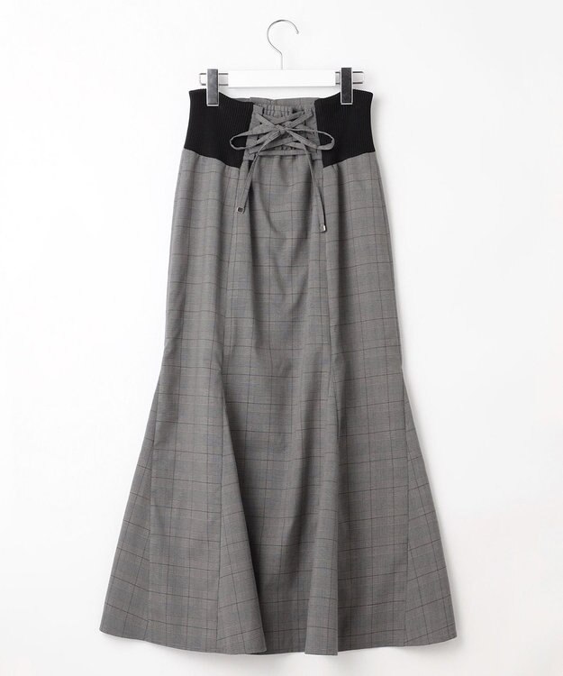 Feroux 【古畑星夏さん着用・洗える】サイドリブマーメイド スカート ホワイト系2